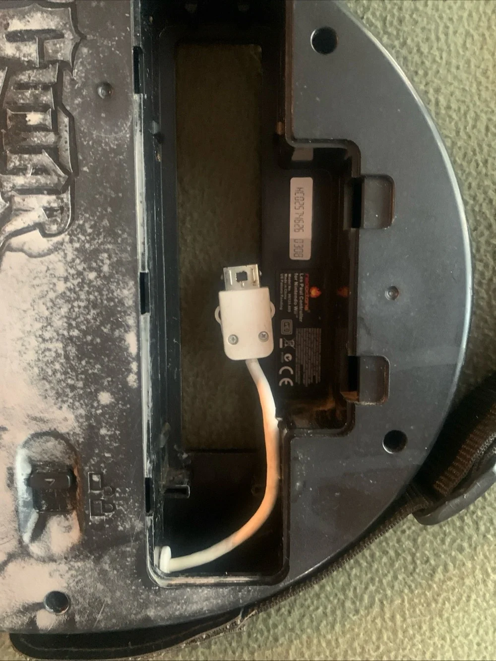 Les Paul Controller for Nintendo Wii. Black and white. 29” x 10” x 4”.